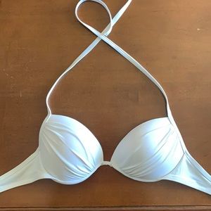 white bikini top